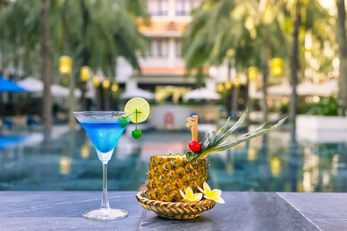 Poolside loungers at Almanity Hội An
