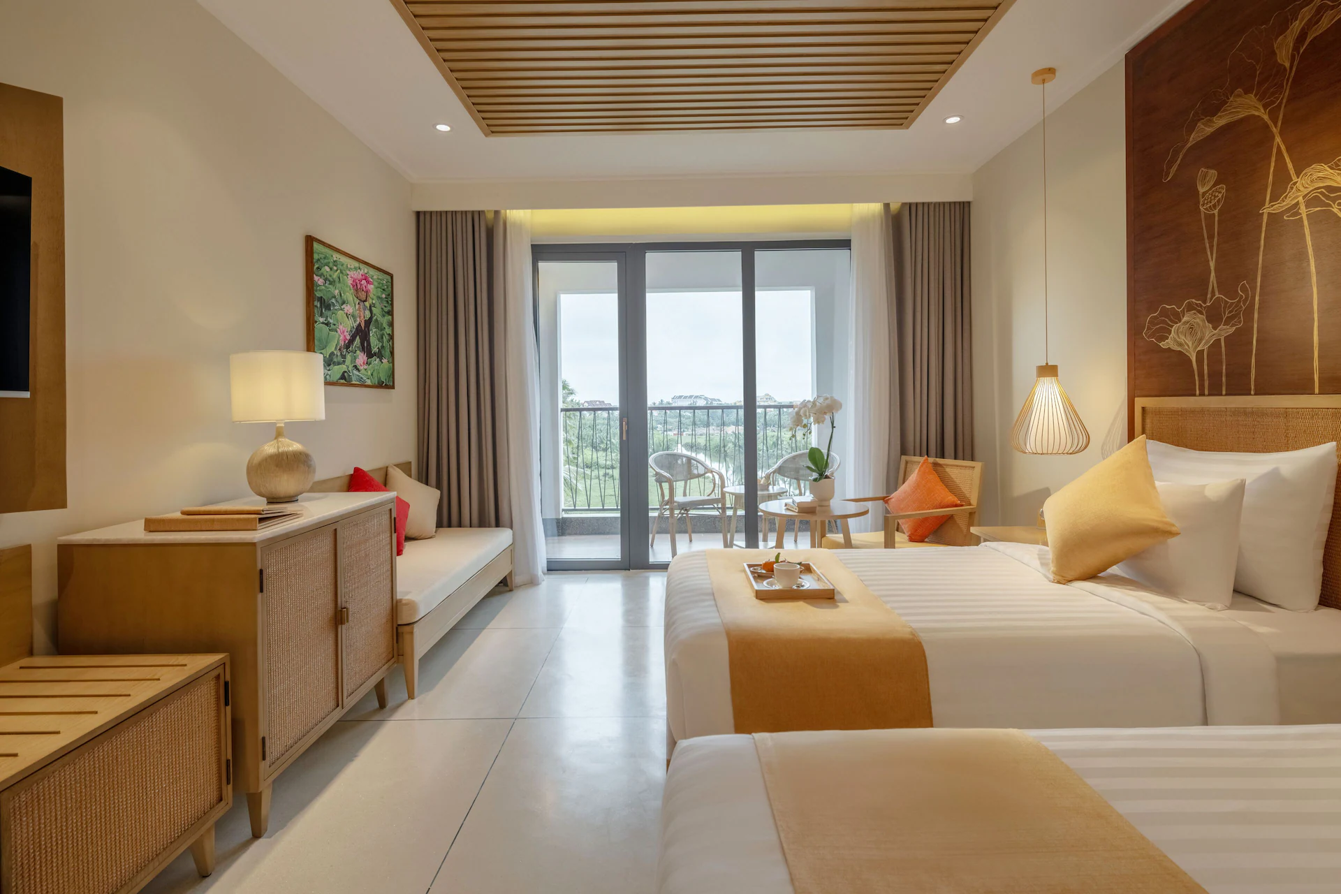 Rooftop infinity pool with loungers