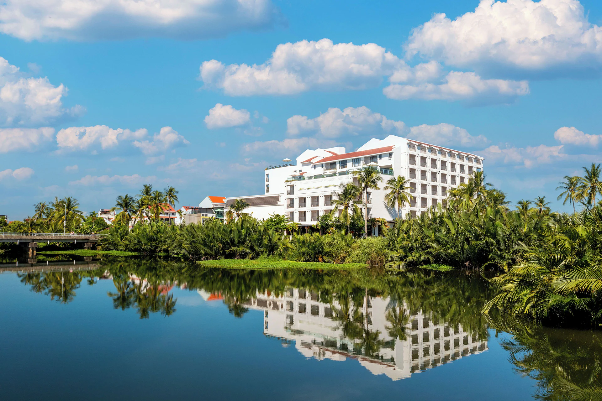 Lagoon pool with pavilion at Little Oasis