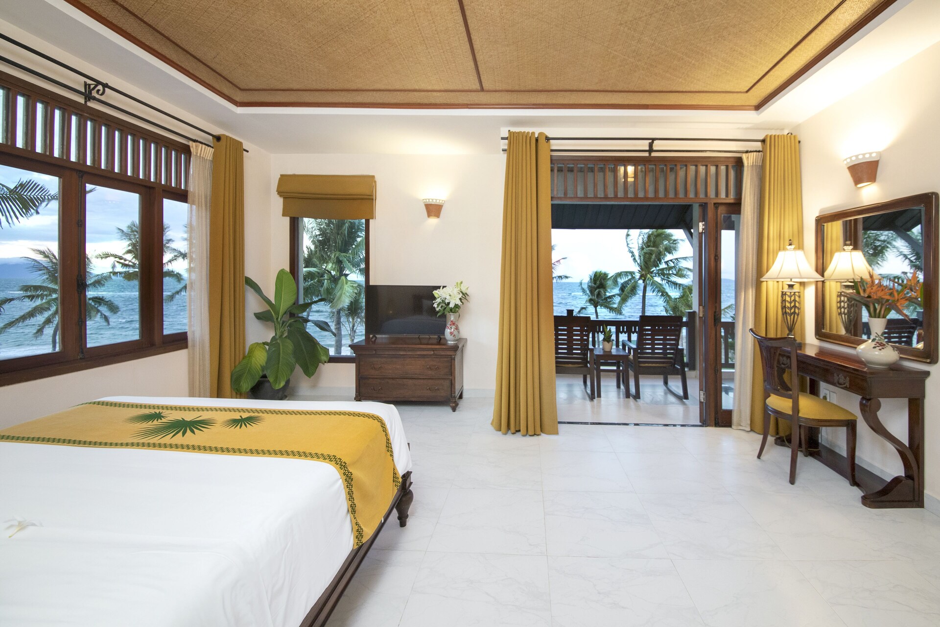 Beachfront bungalow interior