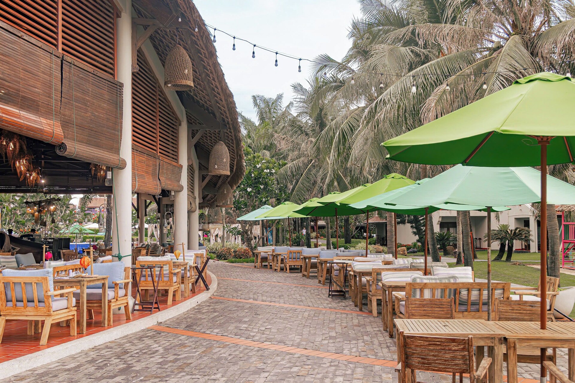 Wedding setup on the lawn
