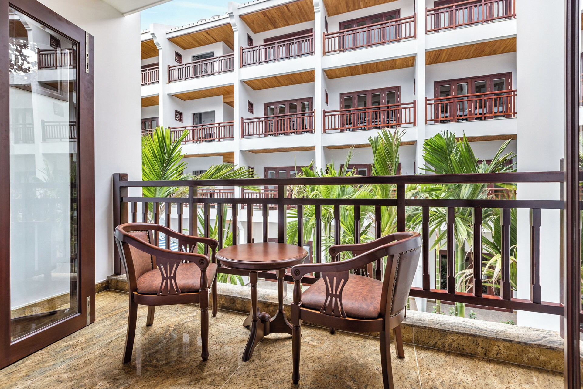 Spa hallway with warm lighting at Wafaifo Resort Hội An
