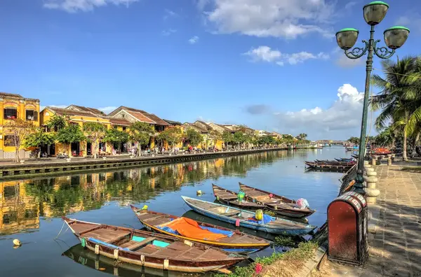 Japanese Covered Bridge and historic rooftops in Hội An