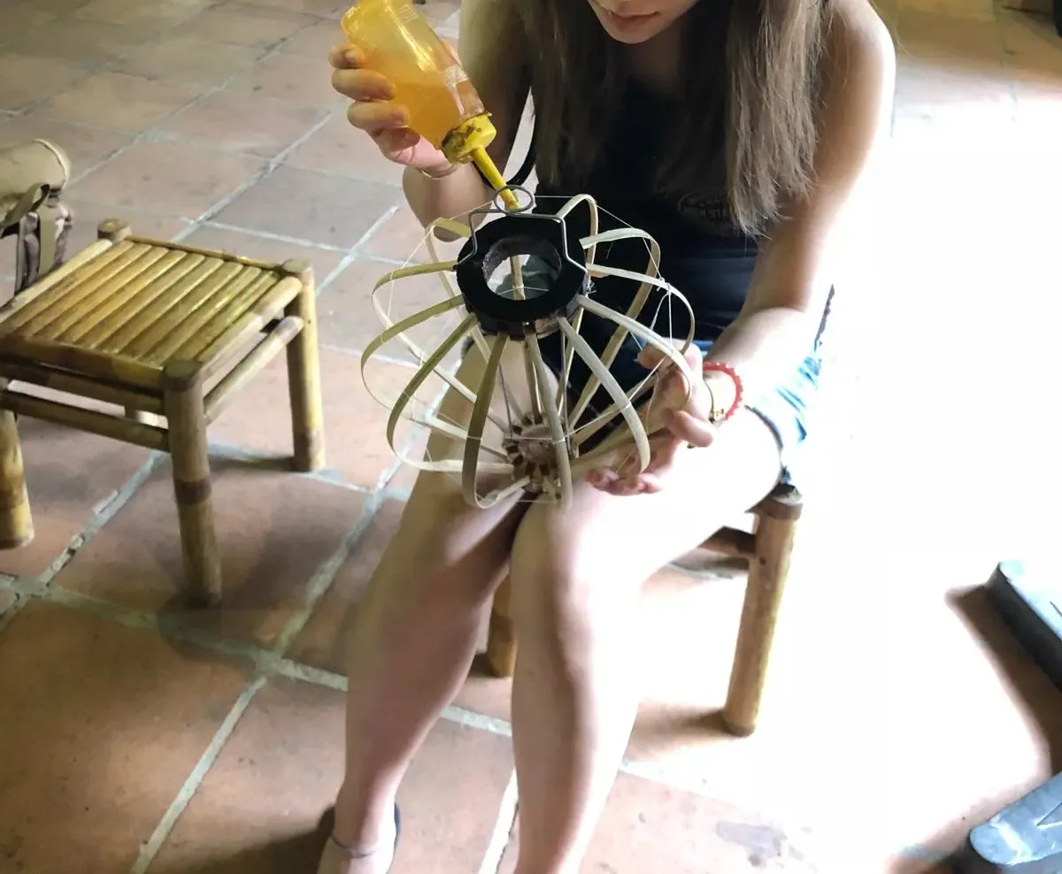 Lantern-making workshop during half-day tour
