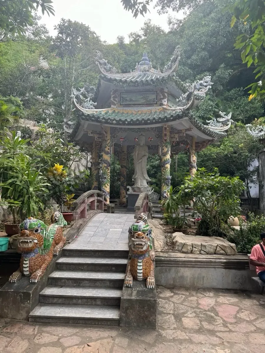 Ornate pavilion within Marble Mountains